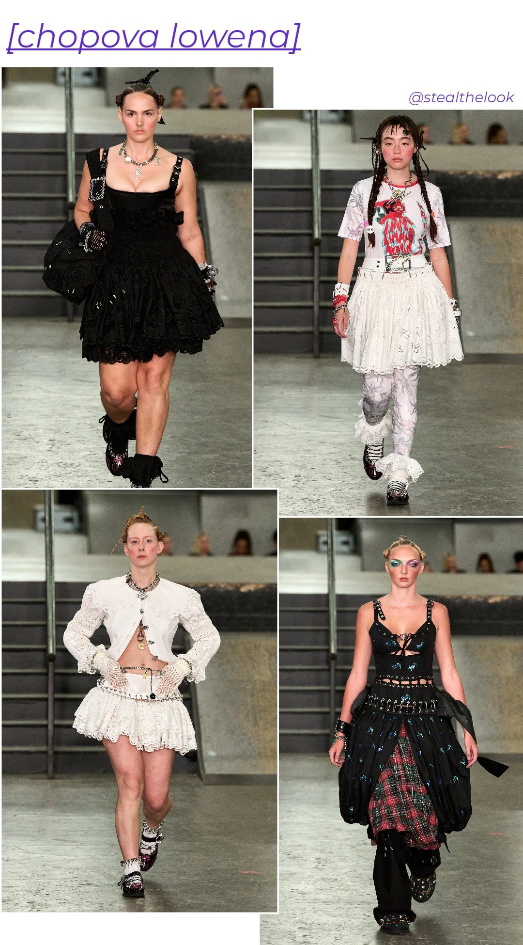 Chopova Lowena - roupas diversas - London Fashion Week - primavera - colagem de imagens - https://stealthelook.com.br