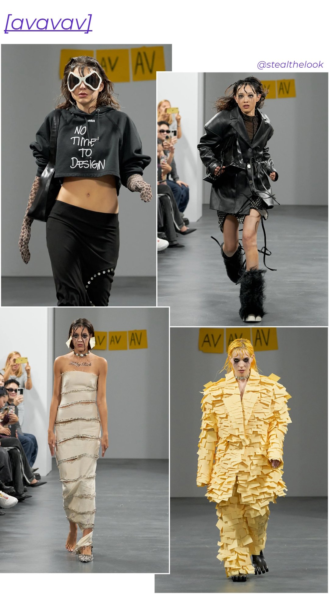 Avavav - roupas diversas - Milano Fashion Week - primavera - colagem de imagens - https://stealthelook.com.br