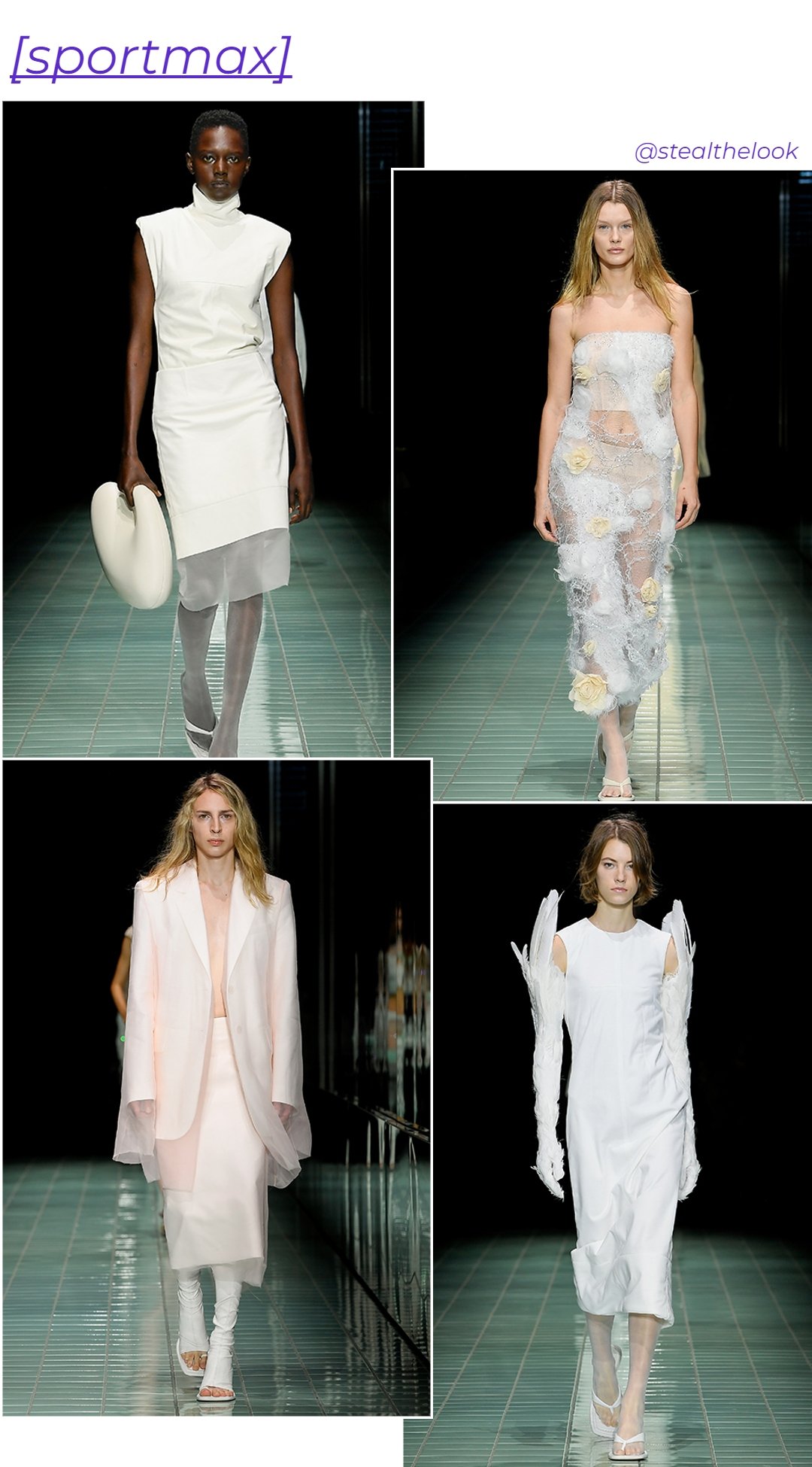 Sportmax - roupas diversas - Milano Fashion Week - primavera - colagem de imagens - https://stealthelook.com.br