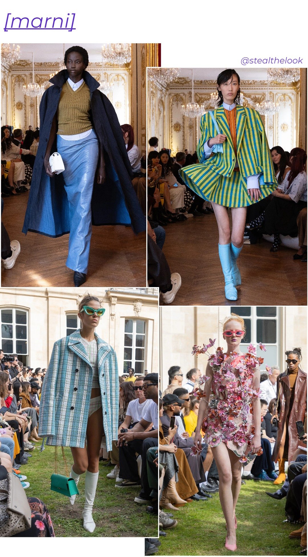 Marni - roupas diversas - Paris Fashion Week - primavera - colagem de imagens - https://stealthelook.com.br