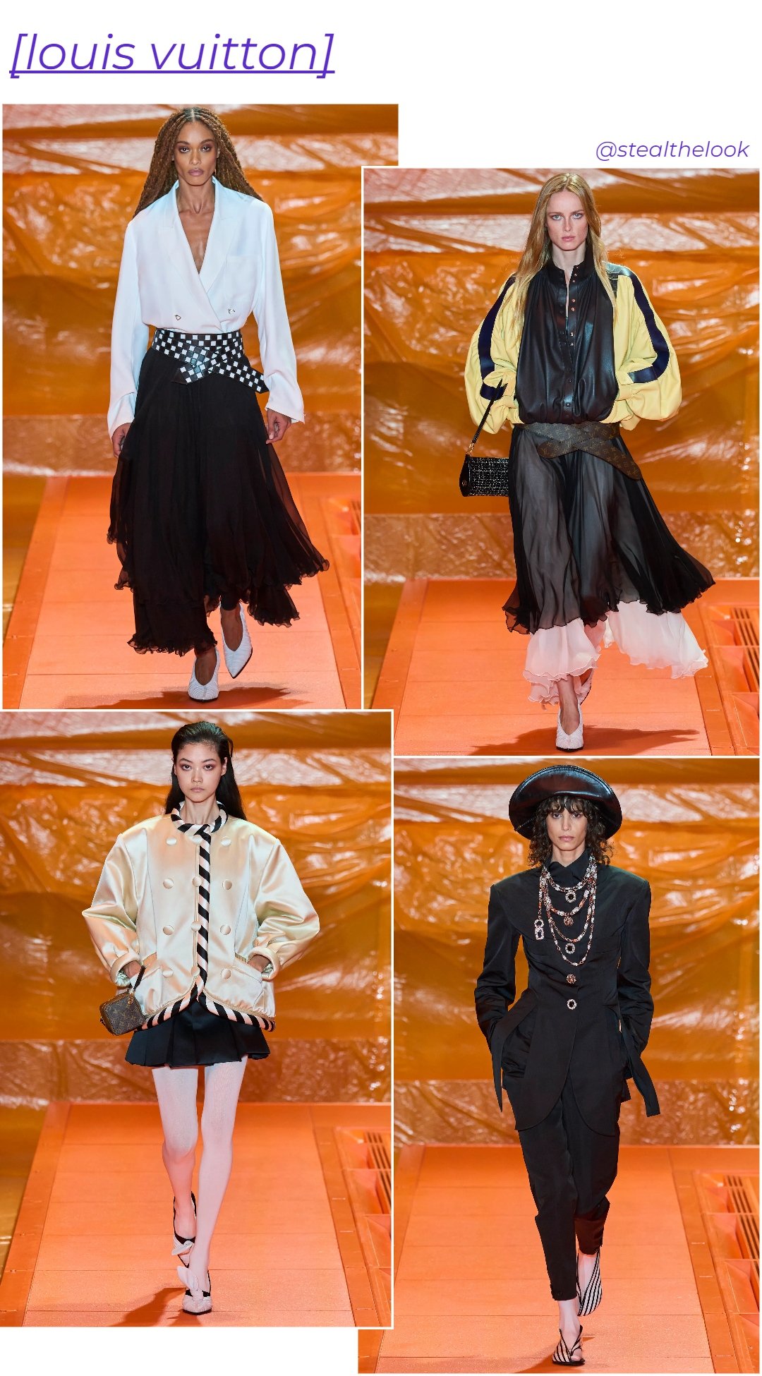 Louis Vuitton - roupas diversas - tendências de moda - verão - colagem de imagens - https://stealthelook.com.br