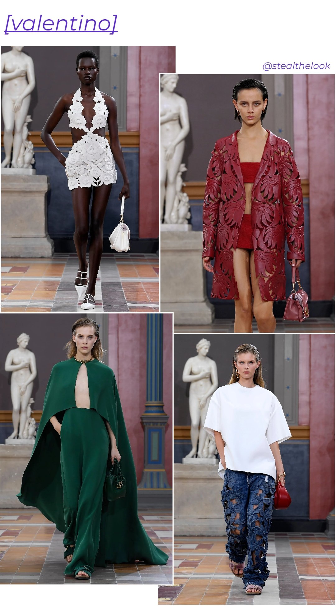 Valentino - roupas diversas - tendências de moda - verão - colagem de imagens - https://stealthelook.com.br