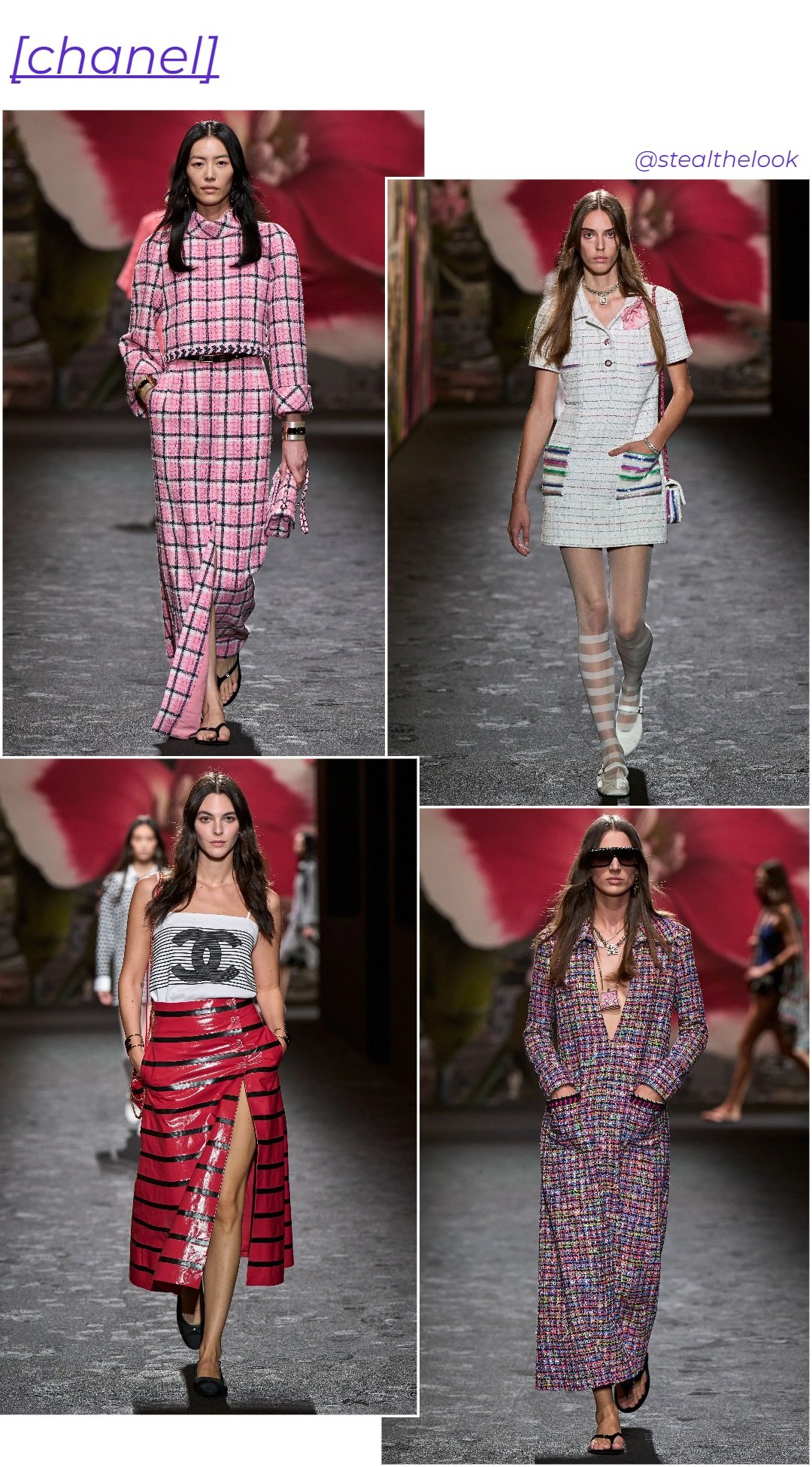 Chanel - roupas diversas - tendências de moda - verão - colagem de imagens - https://stealthelook.com.br