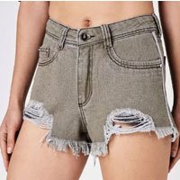 Shorts Jeans La\'Oase Hot Pants Alexa - Branco