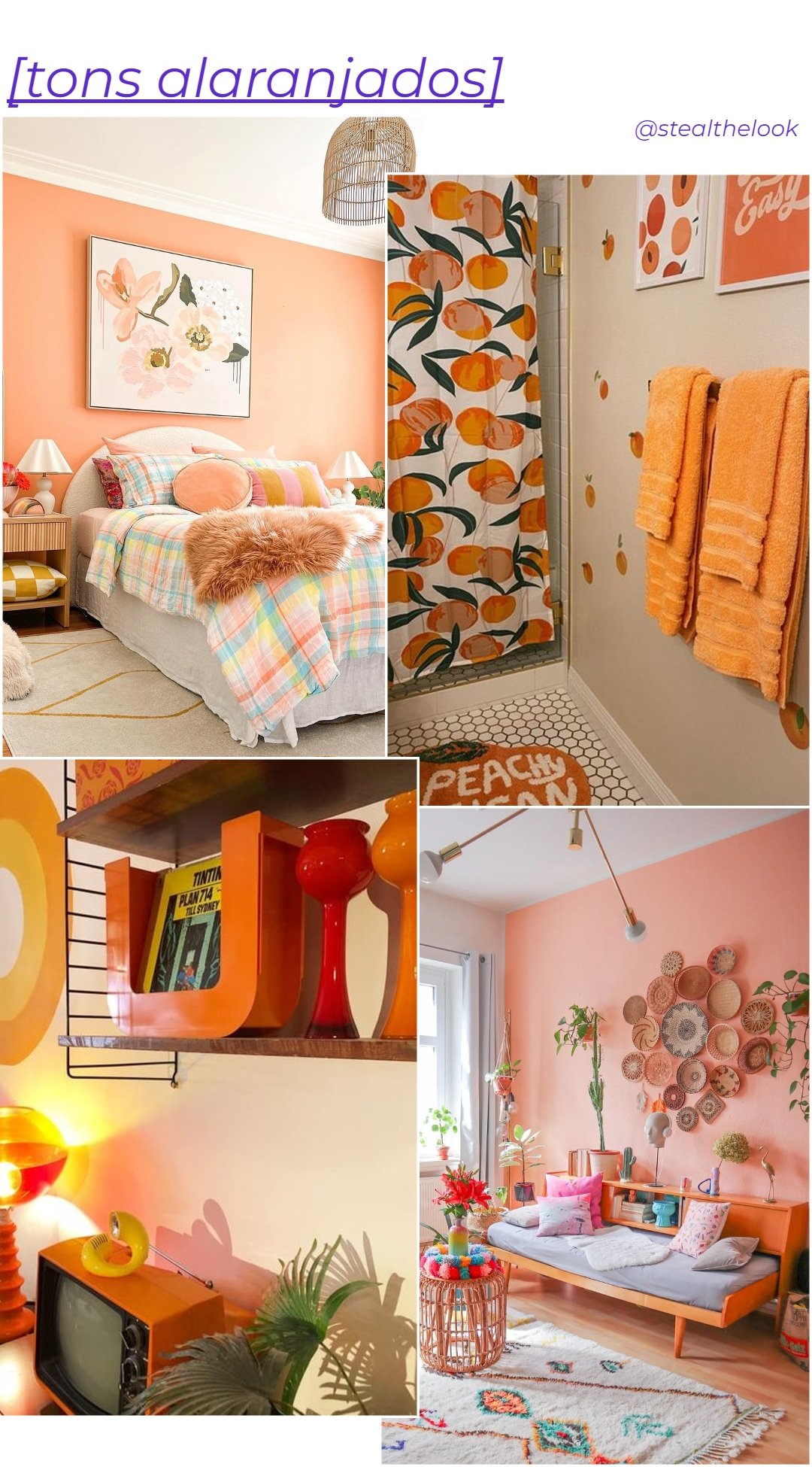 Tons alaranjados - casa - tendências de cores para casa - decor - decoração  - https://stealthelook.com.br