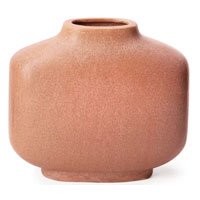 Vaso em ceramica marrom minimalista geometrico - Mart