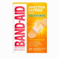 Band Aid Com Pomada Antibiótica Neosporin, Tamanhos Variados 20 UN - IMP