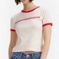 Camiseta Levi\'s® Graphic Ringer Rickie Bege