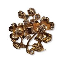 Broche Flores Douradas - Emporium das Netas