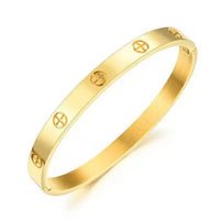 Pulseira Bracelete Feminino Dourado Vanglore 1252 Aço Inoxidável Banhado A Ouro E Garantia 12 meses