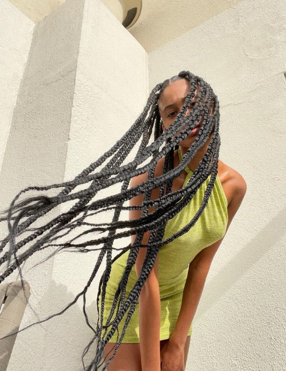 Delmi Vieira - cabelo - tranças - jumbo braids - beleza - https://stealthelook.com.br
