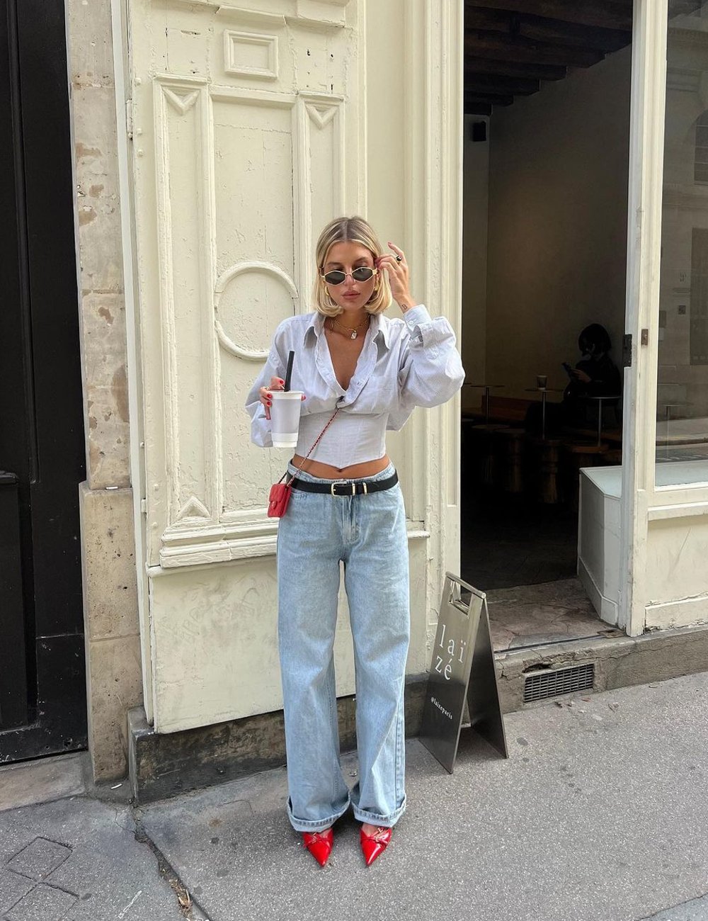 Audrey Afonso - calça - Looks com pantalona jeans - styling - street style - https://stealthelook.com.br