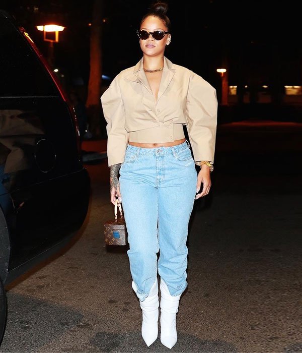 Rihanna - mom jeans - mom jeans - Inverno - Estados Unidos - https://stealthelook.com.br