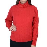 Blusa Feminina Darluam Tricot Gola Alta Vermelha - 1128 - Vermelho