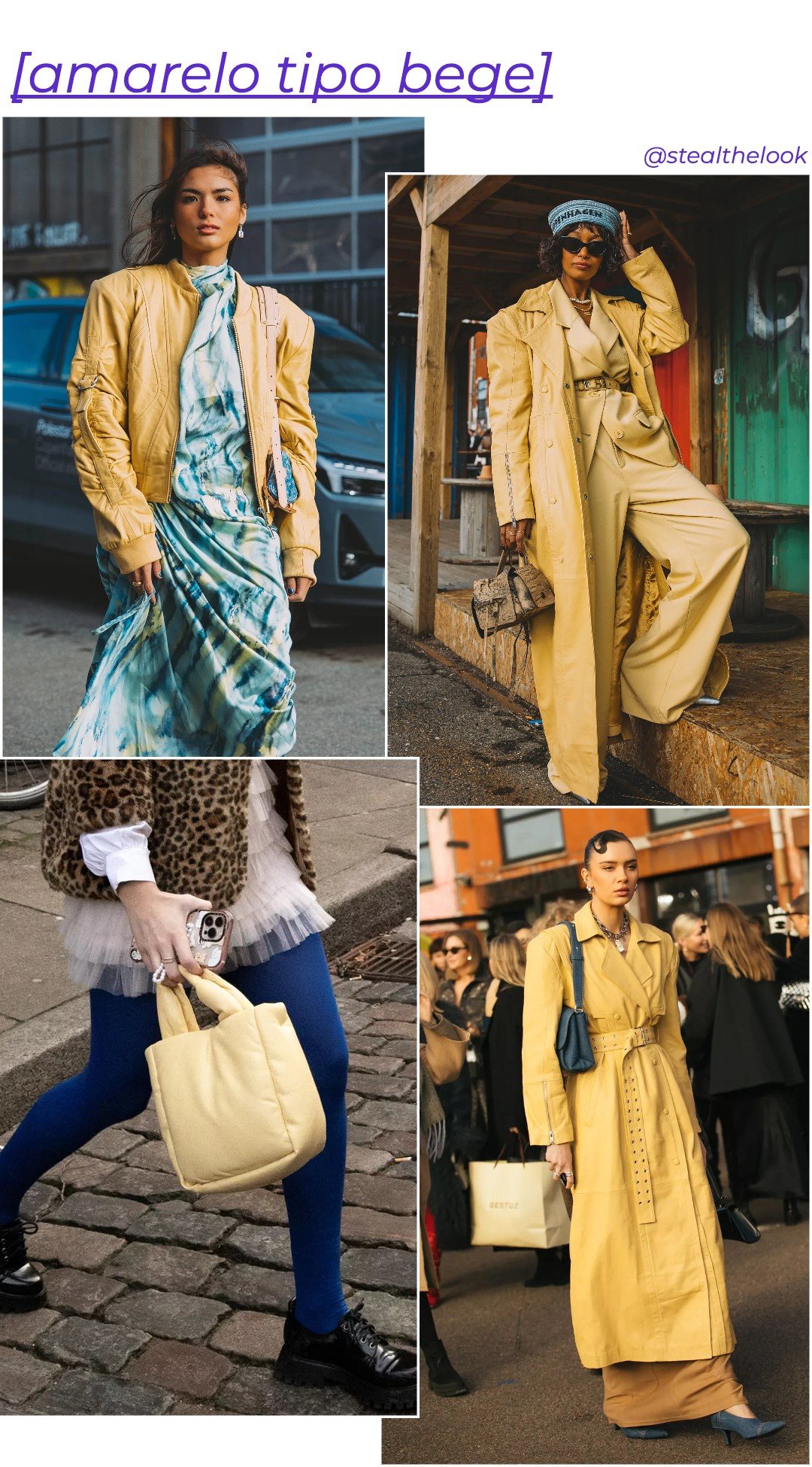 Amarelo - Tendências do street style - Tendências do street style - Inverno - Copenhagen Fashion Week - https://stealthelook.com.br