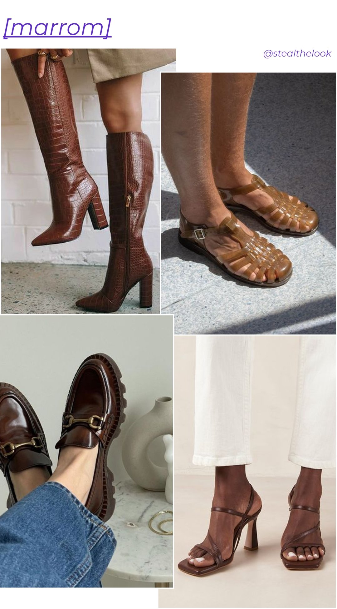 Marrom - tendência - cores de sapato - sapato - street style - https://stealthelook.com.br