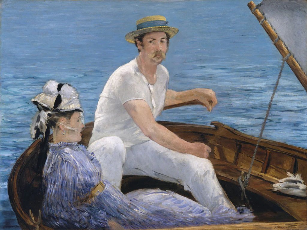 Édouard Manet – “Boating” - arte - estilo autêntico - moda - obra - https://stealthelook.com.br