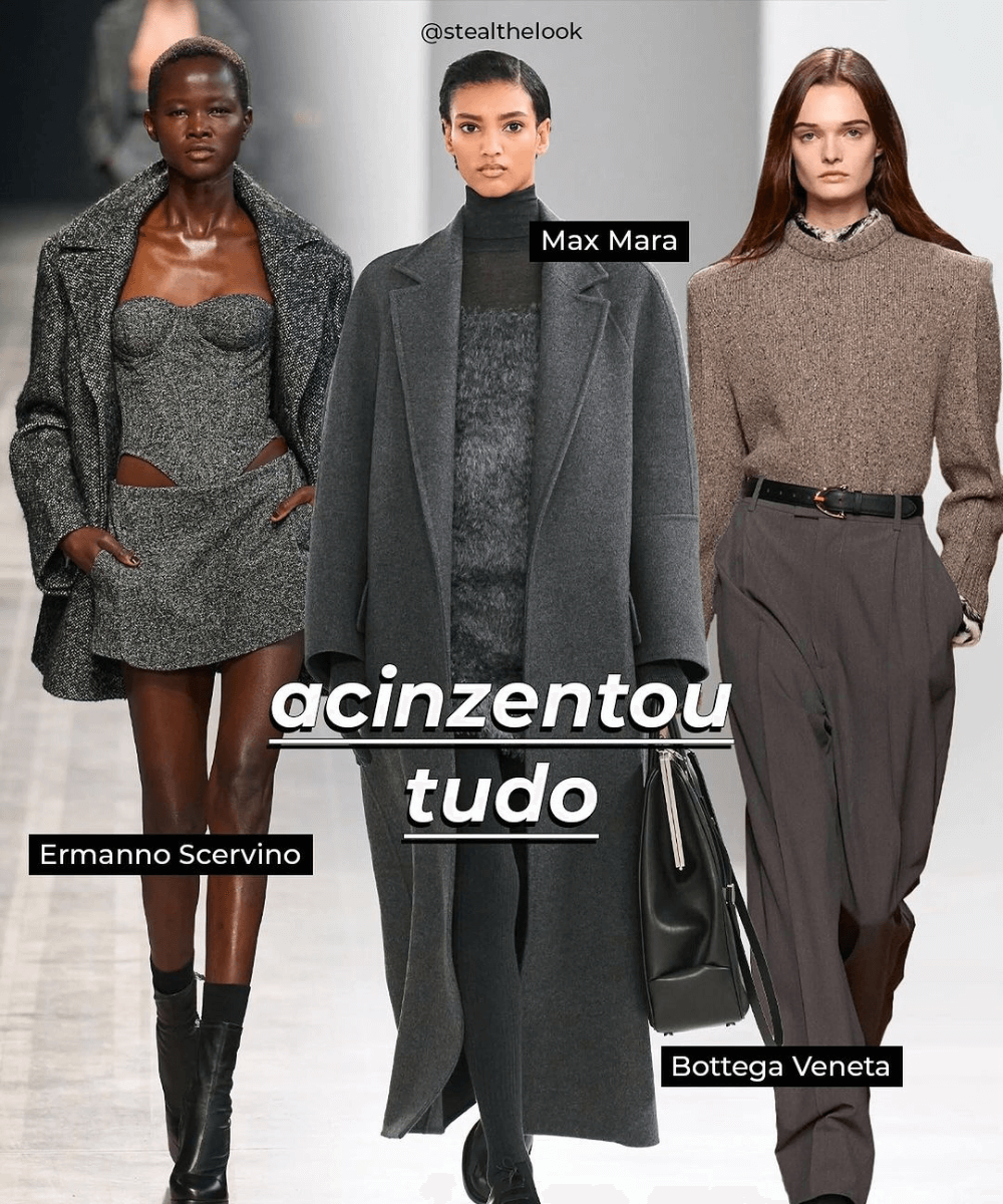 Semana de moda de Milão - roupas diversas - tendências de inverno - inverno - colagem de imagens - https://stealthelook.com.br