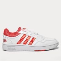 Tênis Adidas Hoops 3.0 Feminino - Branco+Vermelho