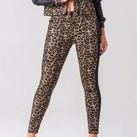 Calça Jeans Skinny Animal Print Onça Feminina Zune - Marrom