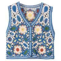 Coletes Florais Coreanos De Crochê De Verão