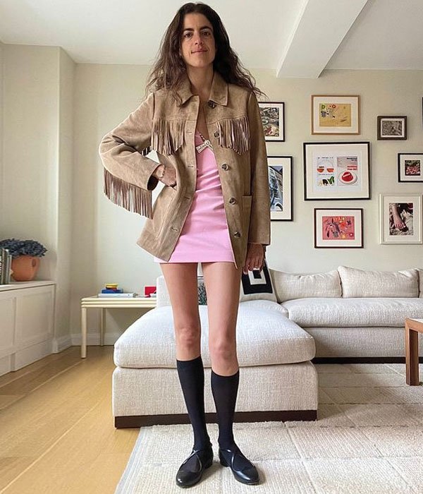 Leandra Cohen - jaqueta de franja - franjas - Inverno - Estados Unidos - https://stealthelook.com.br