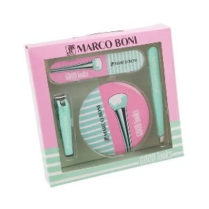 Marco Boni Beauty Fashion Kit – Espelho + Pinça + Cortador De Unhas + Lixa Decorada