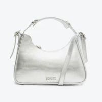 BOLSA HOBO PRATA SCHUTZ MÉDIA COURO