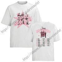 Camiseta Algodão Unissex Tshirt Jonas Brothers Estrela Rosa