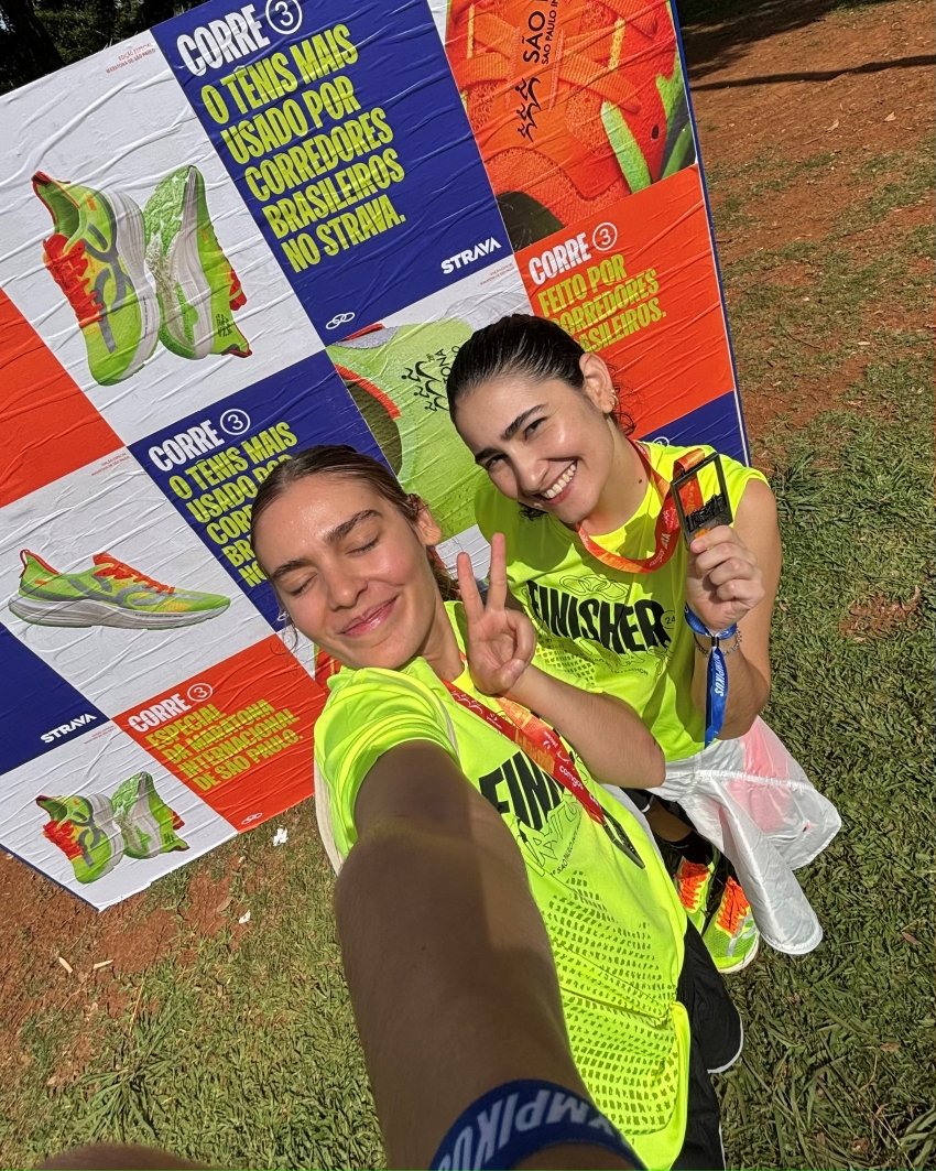 Clara Moura e Isa Aredes - esportiva - corrida - maratona 10 km - Bota pra Correr Olympikus - https://stealthelook.com.br