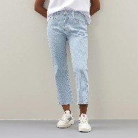 Calça Reta Cropped Jeans Risca de Giz