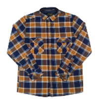 Camisa Flanela Manga Longa Regular Fit Xadrez Amarelo e Azul 3016 - sibra