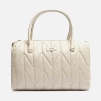 BOLSA TIRACOLO OFF-WHITE AREZZO MATELASSÊ MÉDIA