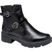 Bota Biker Tratorada Zíper Fivela Moda G9631 Dakota Preto