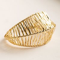 Pulseira Bracelete Fashion Laminado Dourado