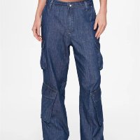 Calça Jeans Cargo com Bolsos Faca G5