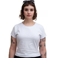 Blusinha Babytee Cropped Malha Grossa Algodão Babylook