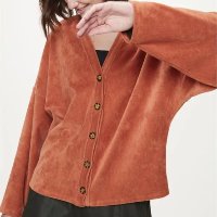 Cardigan em Veludo Cotelê Feminino