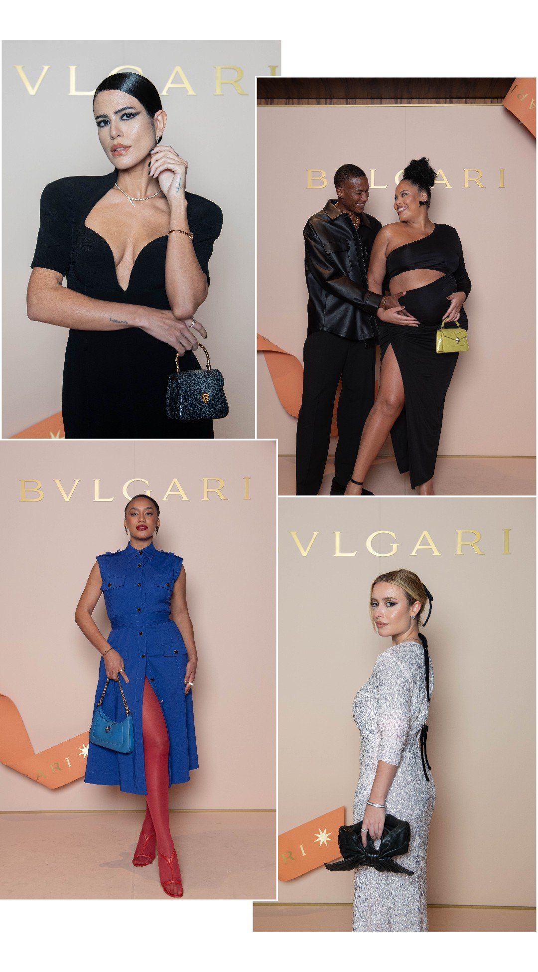 Anttónia e Rita Carreira Mohamed Deme, Raissa Santana e Maria Braz.  - vestido-festa-bvlgari - Tiago Iorc - outono - São Paulo - https://stealthelook.com.br