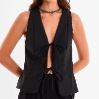 Blusa laço min preto