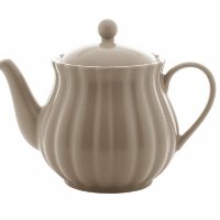 Bule de Chá de Porcelana Pétala Areia Matt 950ml