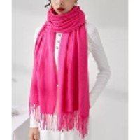 Pashmina Cachecol Scarf Xale Echarpe Lã Lenço Longo Inverno Cor Pink