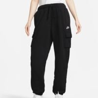 Calça Nike Sportswear Club Fleece Cargo Feminina - Preto+Branco