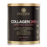 Suplemento em pó Essential Nutrition Collagen Skin colágeno sabor cranberry