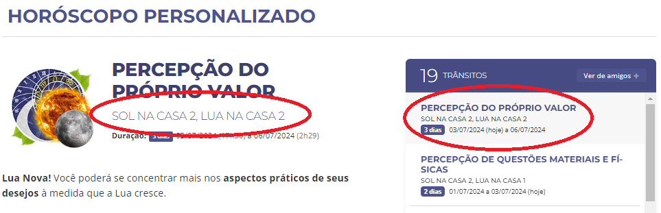 Imagem de horóscopo personalizado com foco na 