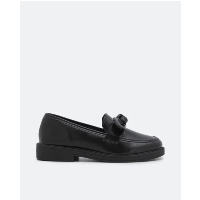 Sapato Loafer Com Laço Preto