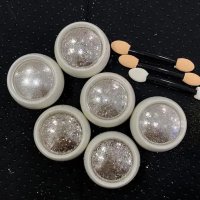 Kit 6 Pó Cromado Metalizado grande Holográfico Manicure Unha