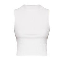 BLUSA FEMININA CROPPED SEM MANGA GOLA ALTA