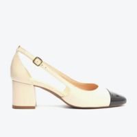 SCARPIN OFF-WHITE AREZZO COURO ABERTO CAP TOE VERNIZ