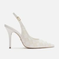 SCARPIN BRANCO TRESSÊ OFF-WHITE SLINGBACK